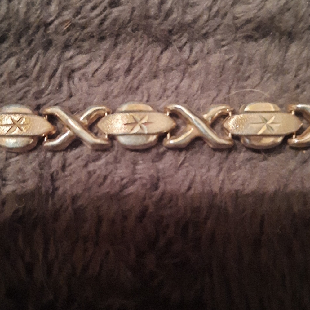 Solid Sterling Silver Bracelet .925 7.5" - image 5